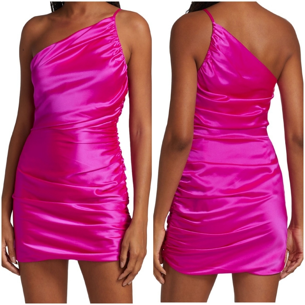 The Sei Ruched Silk Asymmetric Mini - Picture 3 of 13